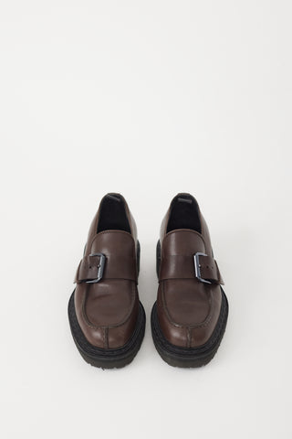 Officine Creative Brown & Silver Leather Chunky Loafer