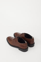 Clergerie Brown Leather Embossed Oxford