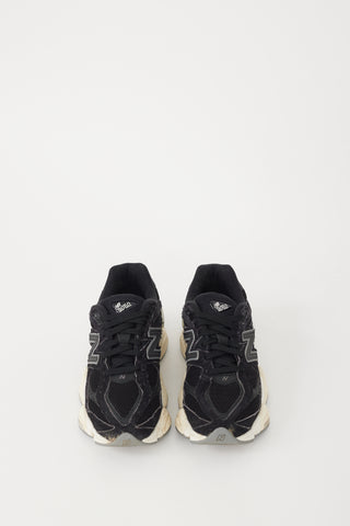 New Balance Black & White Leather 9060 Chunky Sneaker