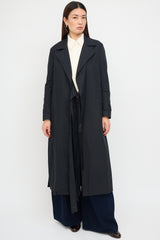 Filippa K Black Belted Wrap Trench Coat