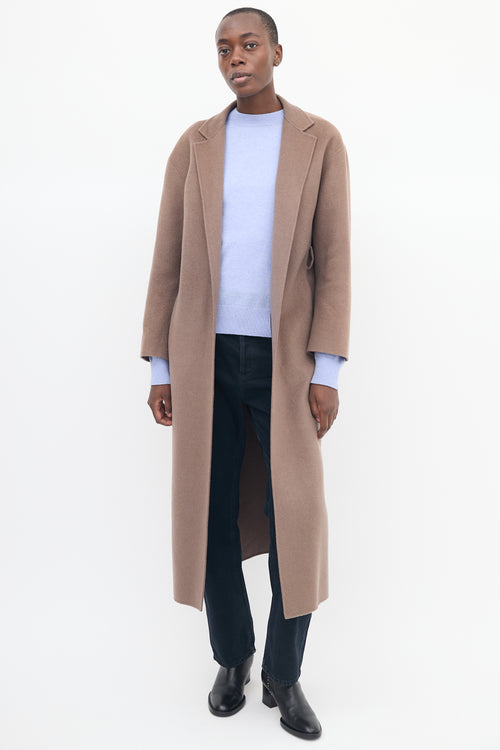 Filippa K Brown Belted Long Coat