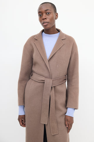 Filippa K Brown Belted Long Coat
