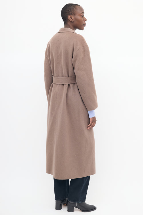 Filippa K Brown Belted Long Coat