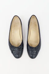Chanel Quilted Leather CC Flat