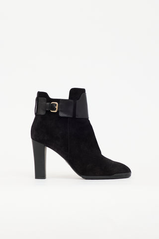 Tod's Suede Belted Ankle Boot