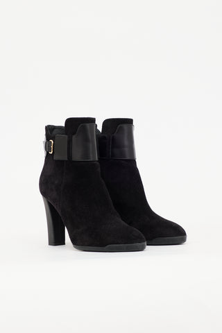 Tod's Suede Belted Ankle Boot