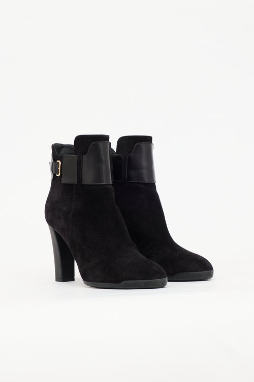 Tod's Suede Belted Ankle Boot