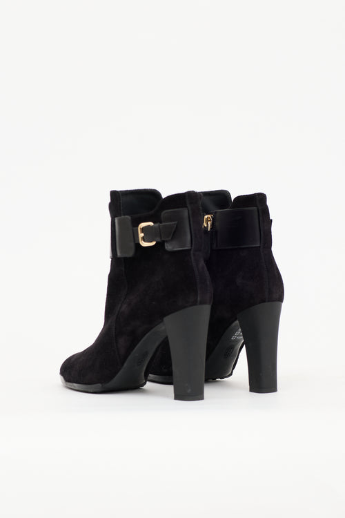 Tod's Suede Belted Ankle Boot