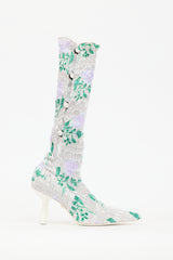 Amy Crookes Satin Floral Lottie Boot