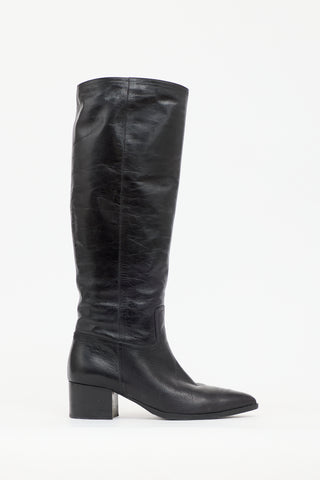 Miu Miu Leather Pointed Boot