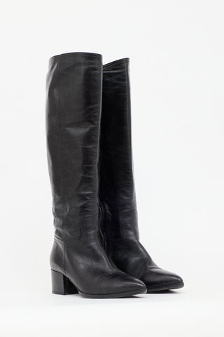 Miu Miu Leather Pointed Boot
