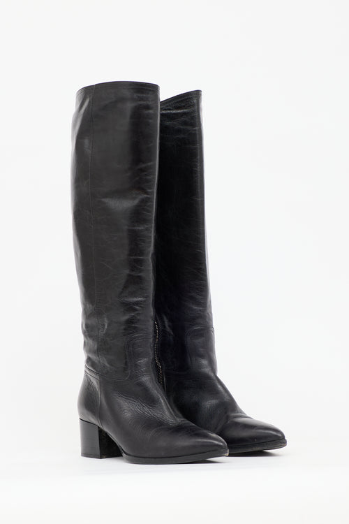 Miu Miu Leather Pointed Boot