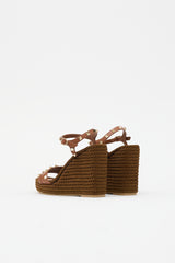 Valentino Leather Torchon Espadrille Sandal