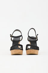 Jimmy Choo Mesh & Cork Wedge Sandal