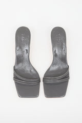 Tibi Patent Square Toe Sandal