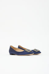 Manolo Blahnik Satin Hangisiflat Flat