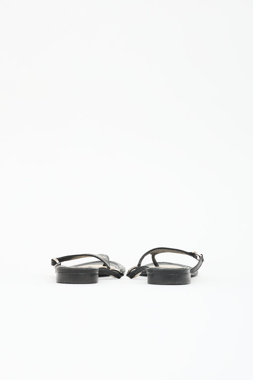Chanel Leather CC Sandal