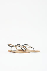 Chanel Leather CC Sandal