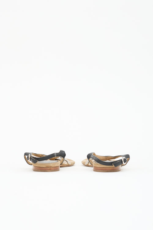 Chanel Leather CC Sandal