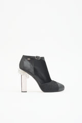 Chanel FW 2012 Leather Crystal Heel Boot