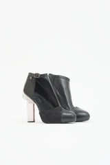 Chanel FW 2012 Leather Crystal Heel Boot