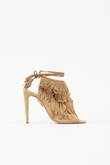 Aquazzura Suede Fringe Sandal