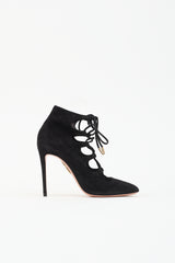 Aquazzura Suede Lace Up Heel