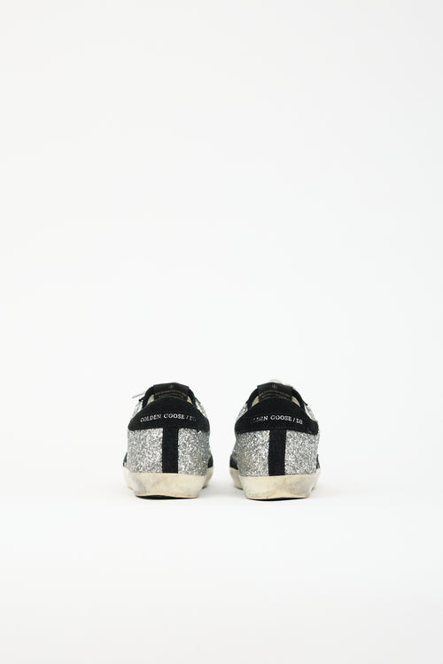 Golden Goose Glitter & Suede Super Star Sneaker