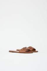 Valentino Leather Vlogo Slide