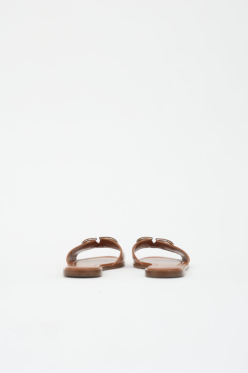 Valentino Leather Vlogo Slide