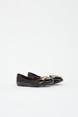 Louis Vuitton Vernis Logo Ballet Flat