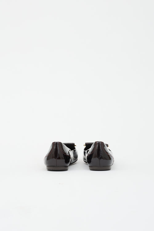 Louis Vuitton Vernis Logo Ballet Flat
