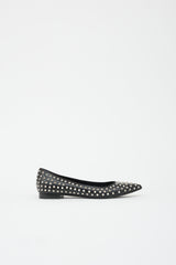 Saint Laurent Leather Studded Flat