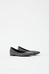 Saint Laurent Leather Studded Flat