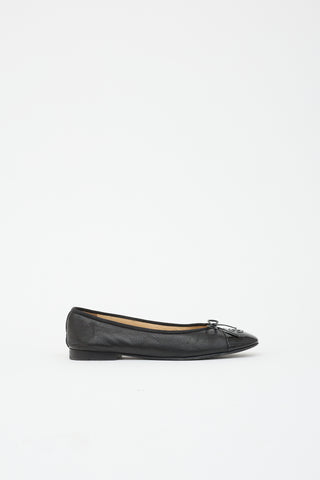 Chanel Leather CC Ballet Flat