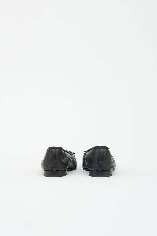 Chanel Leather CC Ballet Flat