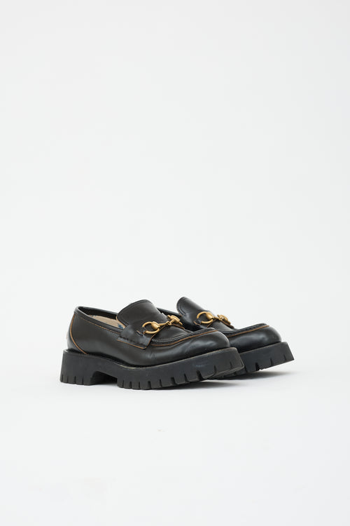 Gucci Leather Lug Sole Loafer