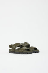 Prada Quilted Leather Logo Sandal