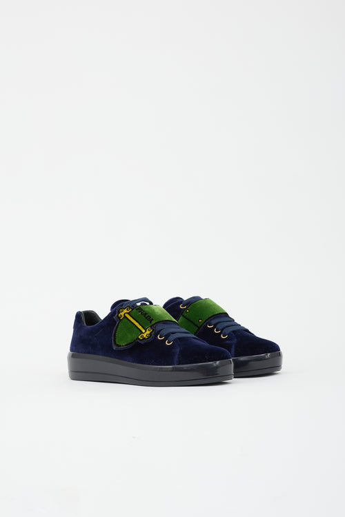 Prada Velvet Strap Sneaker