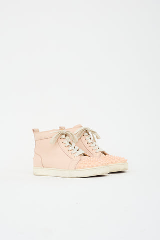 Christian Louboutin Leather Louis Orlato Spike Sneaker