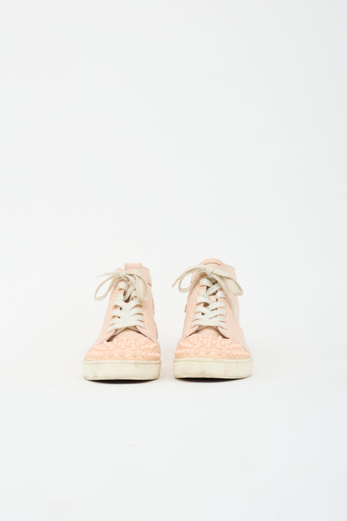 Christian Louboutin Leather Louis Orlato Spike Sneaker