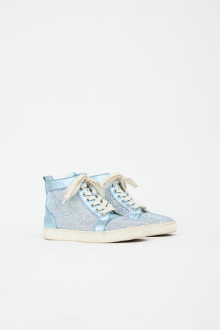 Christian Louboutin Leather Crystal Louis Orlato Sneaker
