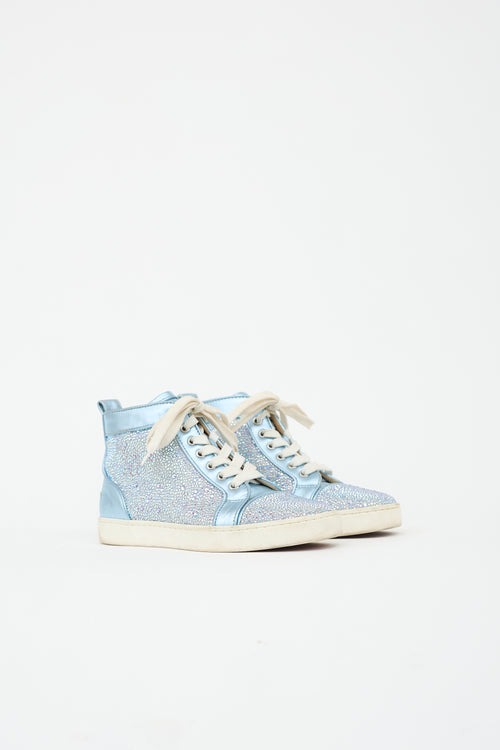 Christian Louboutin Leather Crystal Louis Orlato Sneaker
