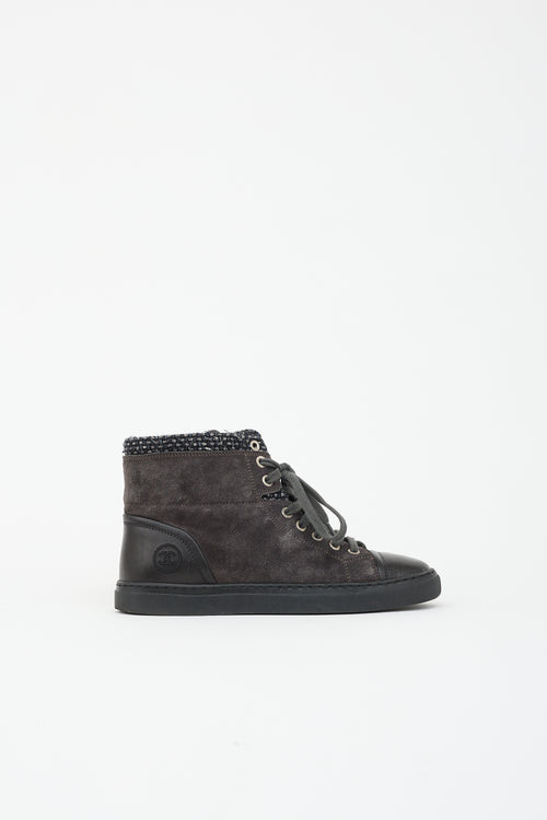 Chanel Suede & Tweed CC Sneaker