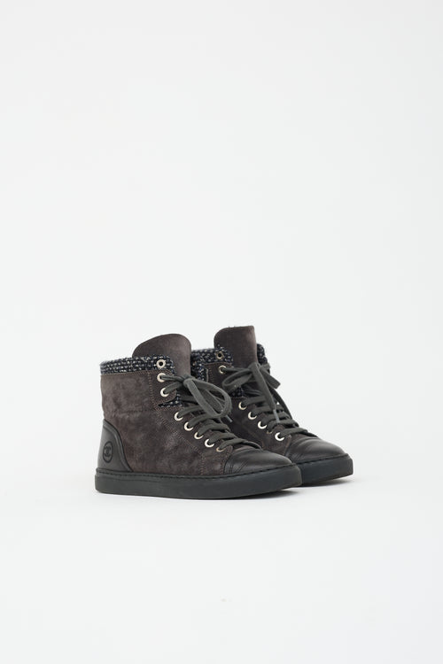 Chanel Suede & Tweed CC Sneaker
