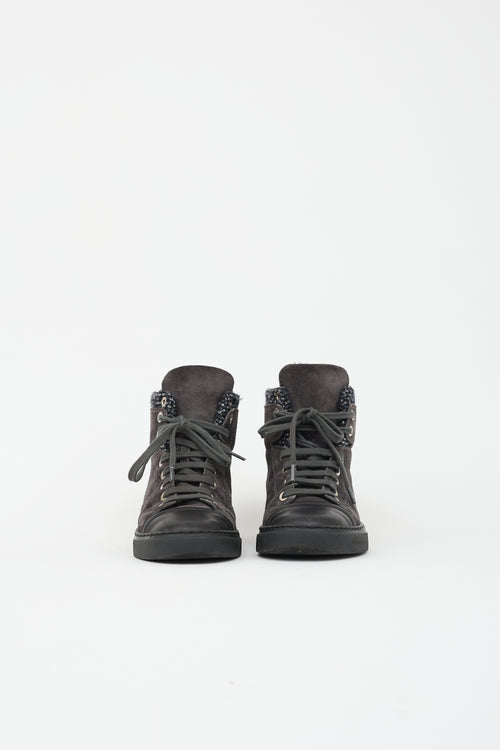 Chanel Suede & Tweed CC Sneaker