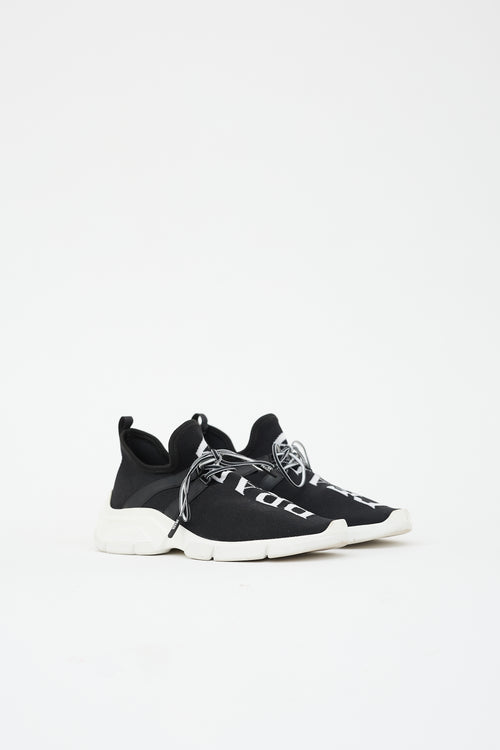 Prada Knit Logo Sock Sneaker