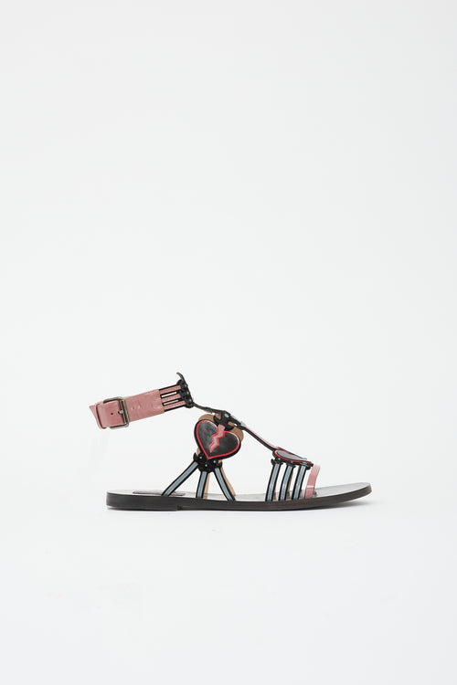 Valentino Patent Heart Sandal