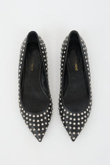 Saint Laurent Leather Studded Flat
