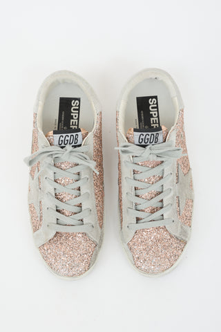 Golden Goose Glitter & Suede Super Star Sneaker